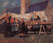 Delaunay, Robert Breton-s Market oil painting artist